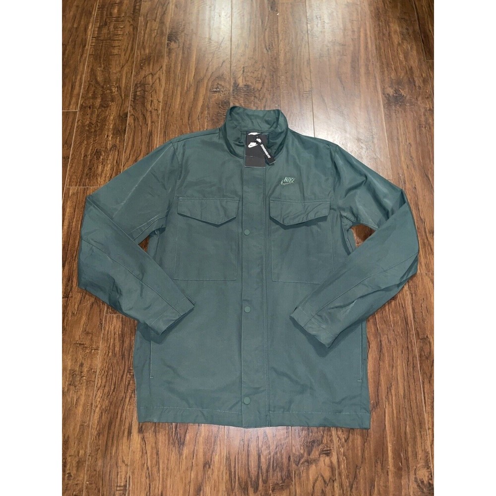 Nike Sportswear Men’s M65 Woven Full Zip Jacket Size Small S Green CZ9922-355